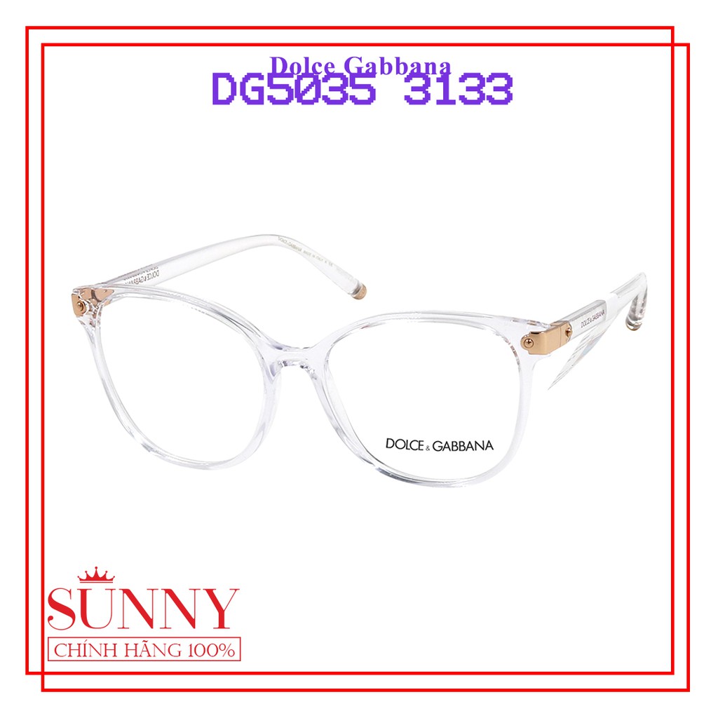 Gọng kính chính hãng Dolce & Gabbana DG5035 màu sắc thời trang, thiết kế dễ đeo bảo vệ mắt