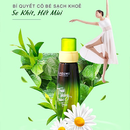 CHÍNH HÃNG |  Combo 2 chai Dung dịch vệ sinh phụ nữ Lagumi Trầu Không Tràm Trà 100% thiên nhiên-An toàn Mẹ Bầu