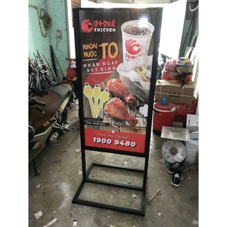 STANDEE KHUNG SẮT 60 X 120 CM - PP FORMAT 5MM...........................................................................