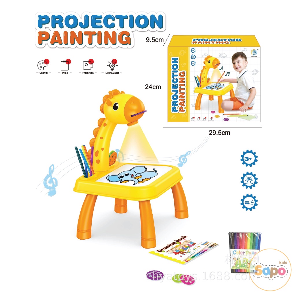 Bảng vẽ,bàn vẽ có đèn chiếu sáng thông minh cho bé SAPO KIDS