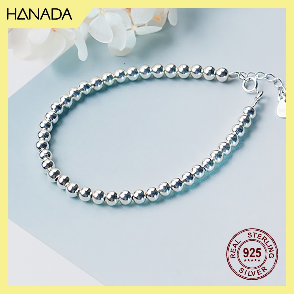 Lắc Tay Bạc 925 Hanada Bi Tròn