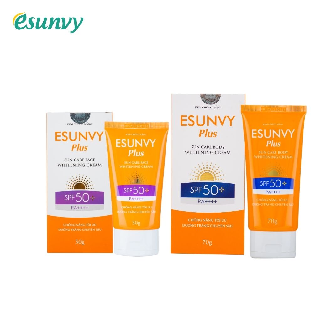 Bộ Đôi Kem Chống Nắng ESUNVY PLUS Giúp Bảo Vệ Da Tối Đa, Dưỡng Trắng Chuyên Sâu, An Toàn Hiệu Quả Tuýp 50g-70g