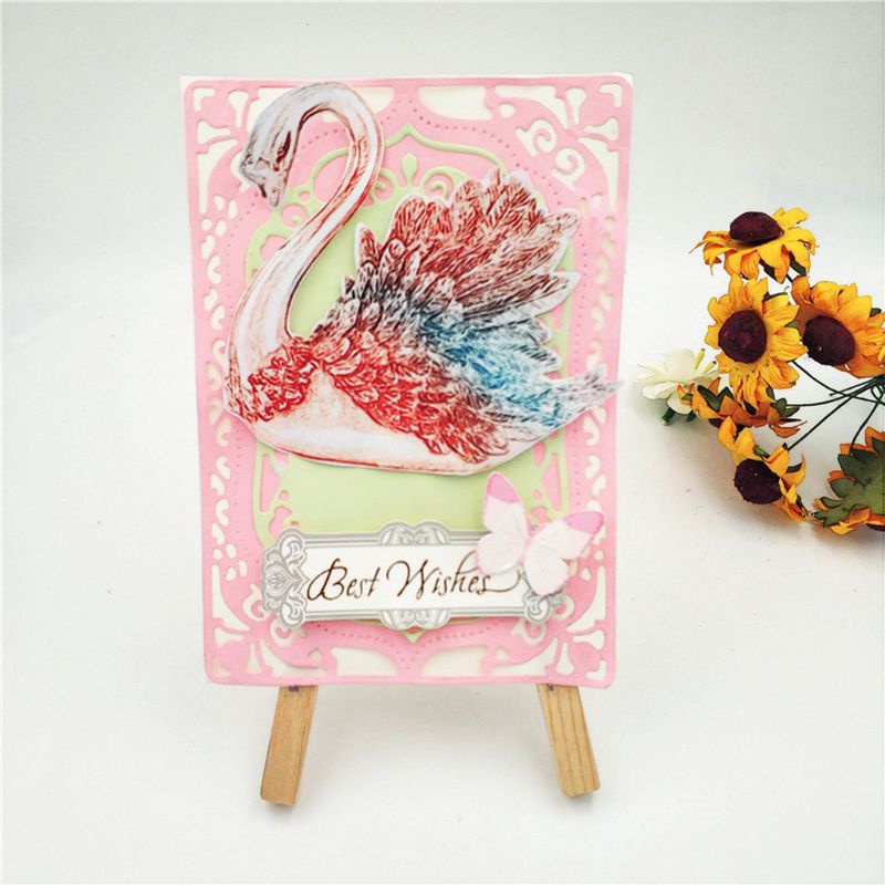 QQ Khuôn Cắt Giấy Kim Loại Hình Thiên Nga Xinh Xắn