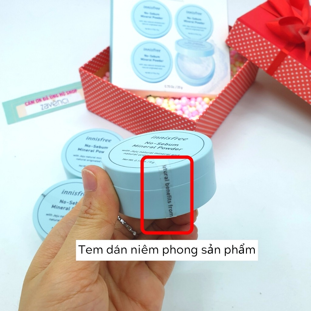 Phấn phủ INNISFREE No Sebum Mineral Powder kiềm dầu dạng bột 5g - ZAVENCI Official