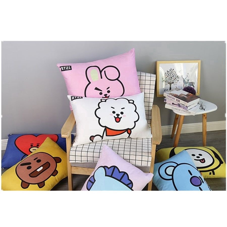 Vỏ gối vuông in hình KPOP BTS bt21