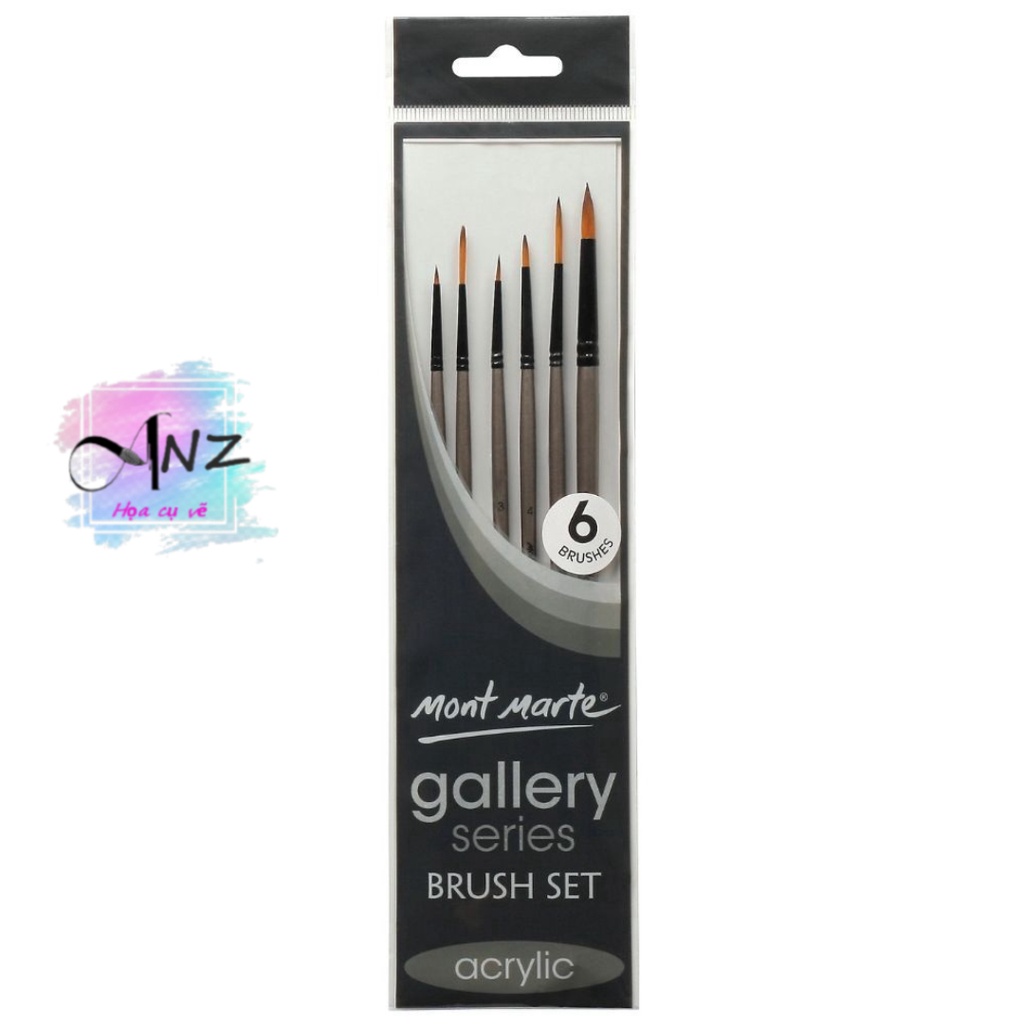Bộ cọ vẽ màu acrylic Mont Marte/ Mont Marte Gallery series brush set acrylic