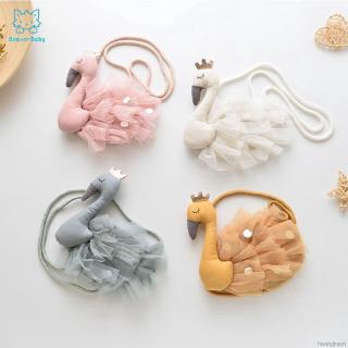 Túi đựng tiền xu cho bé bằng vải cotton hình thiên nga