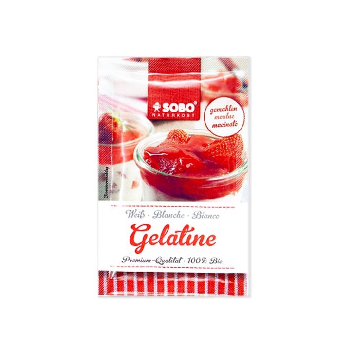Gelatine hữu cơ dạng bột và lá làm thạch (Sobo)