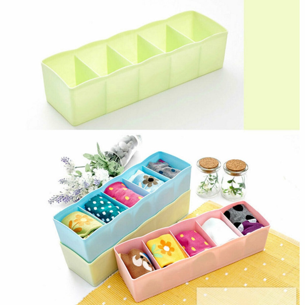 Hộp đựng đồ lót / đồ dùng 5 ngăn đa năng dễ thương