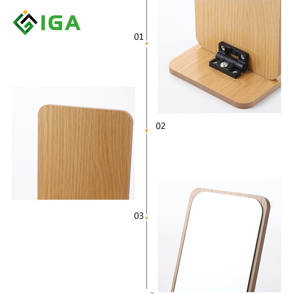 Gương Soi Trang Điểm IGA Gỗ Để Bàn B Mirror GP120