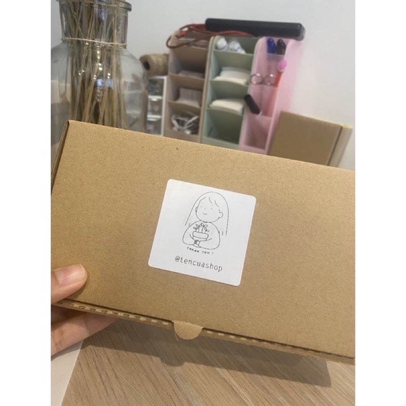 Tem dán cảm ơn 50c kích thước 5cmx5cm