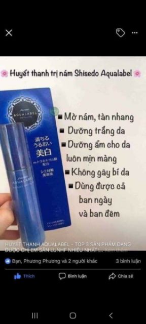 Huyết thanh serum Aqualabel Shiseido giúp làm mờ nám của Nhật - xua tan mọi lo lắng của làn da