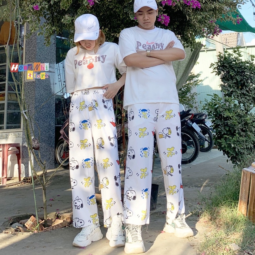 Quần Hoạt Hình Dài Ống Rộng Chó Snoopy Cartoon Pant Oversize Ulzzang Unisex - MM