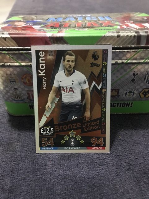 Thẻ Match Attax Limited cầu thủ siêu sao Harry Kane Premier league mùa 18/19