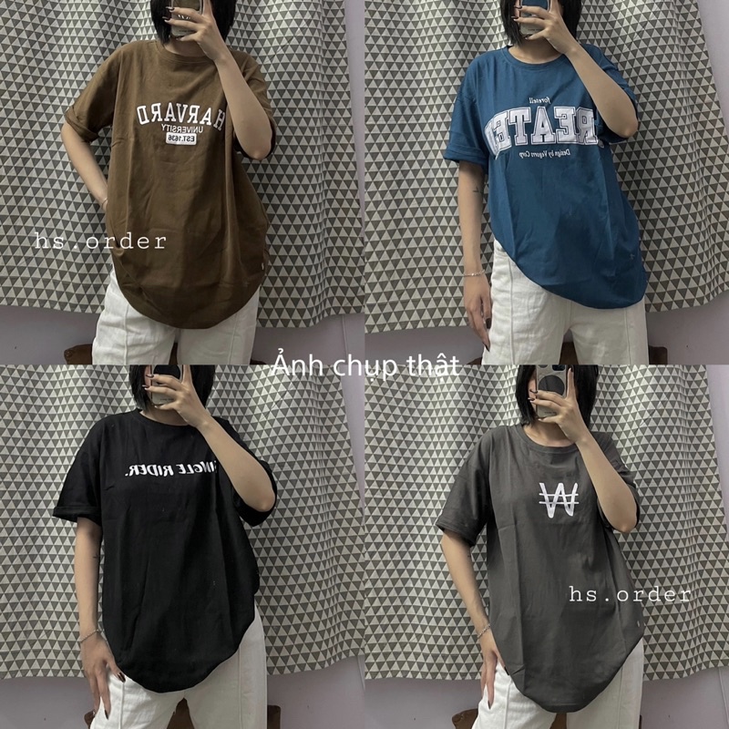 ÁO PHÔNG 3158 CHẤT TUYẾT NHUNG IN CHỮ / HÌNH ĐỦ MÀU