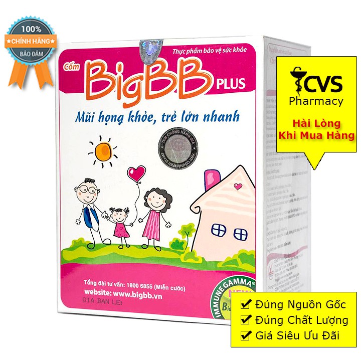 BigBB Plus Hồng - Giảm Nhanh Triệu Chứng Viêm Mũi Họng Big BB Plus