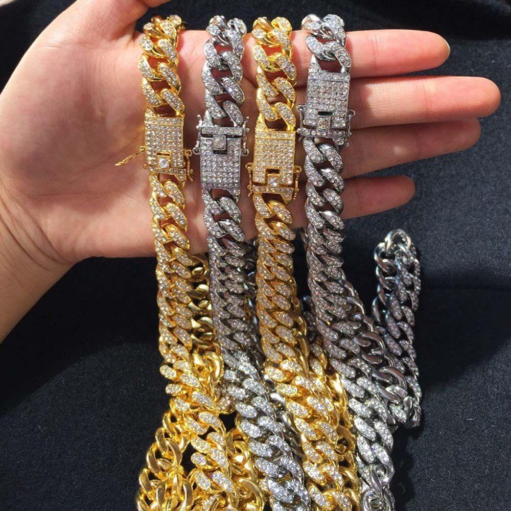 Vòng Cổ Bản Lớn Phong Cách Rock Đường Phố Thời Trang Unisex|Dây Chuyền Đính Đá Zircon Dày Dặn Thời Trang
