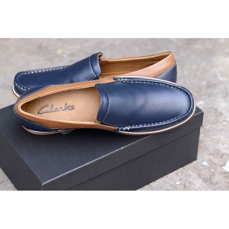 GIÀY LƯỜI DA BÒ CLARKS XANH MẪU MỚI 2021 SIÊU PHẨM FULLBOX NHẬP KHẨU