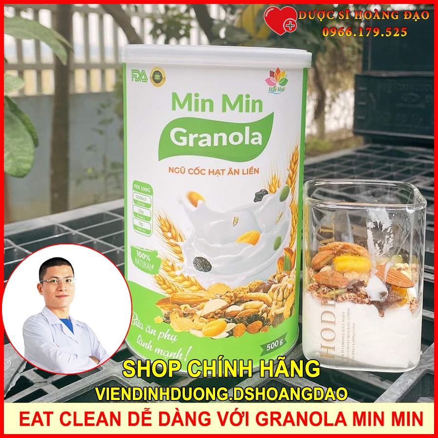 Granola Min Min - Ngũ cốc nguyên hạt ăn liền giảm cân Eat Clean