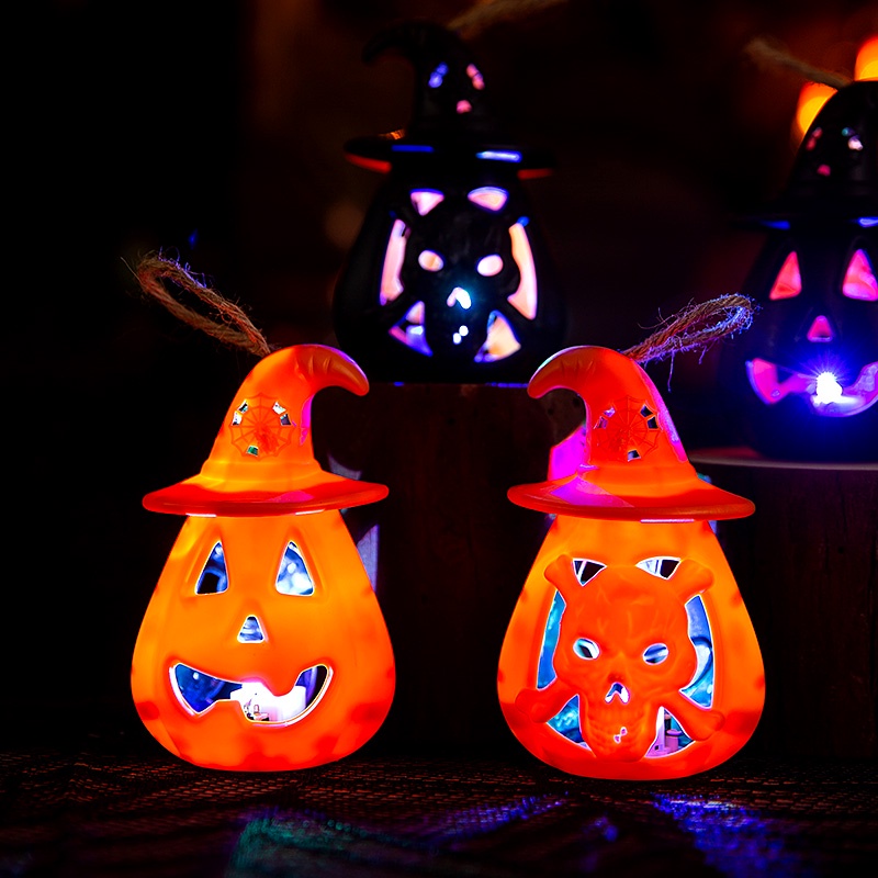 Lồng Đèn LED Hình Bí Ngô Trang Trí Halloween