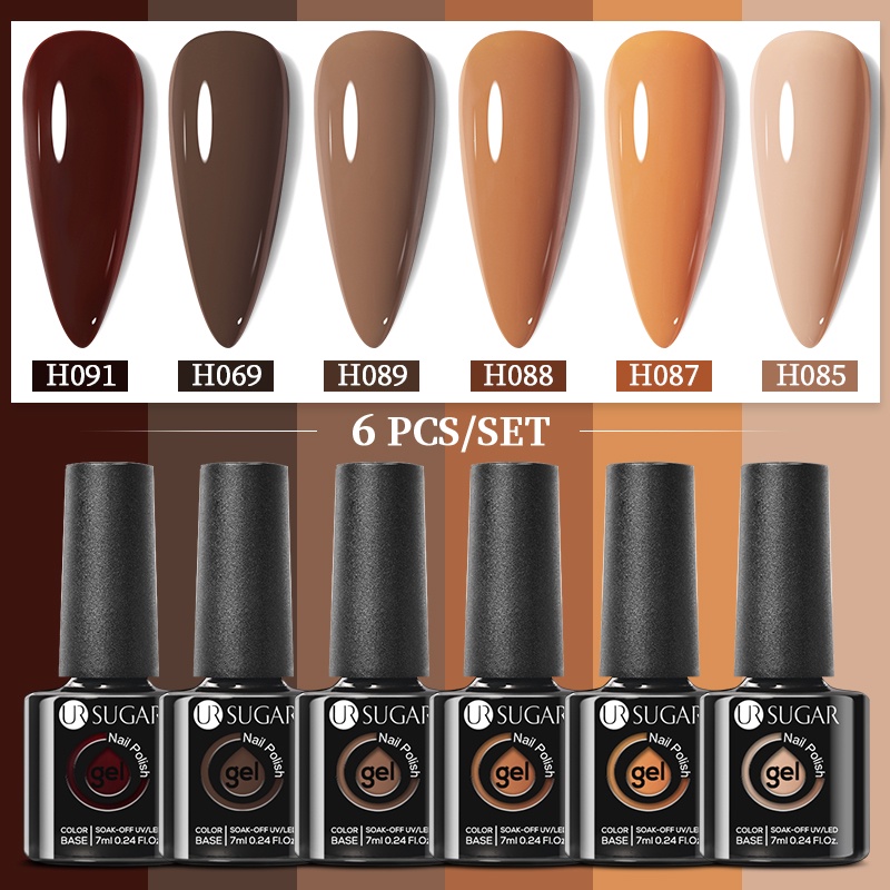 Bộ 6 lọ nước sơn móng tay UR SUGAR 7ml chất lượng cao
