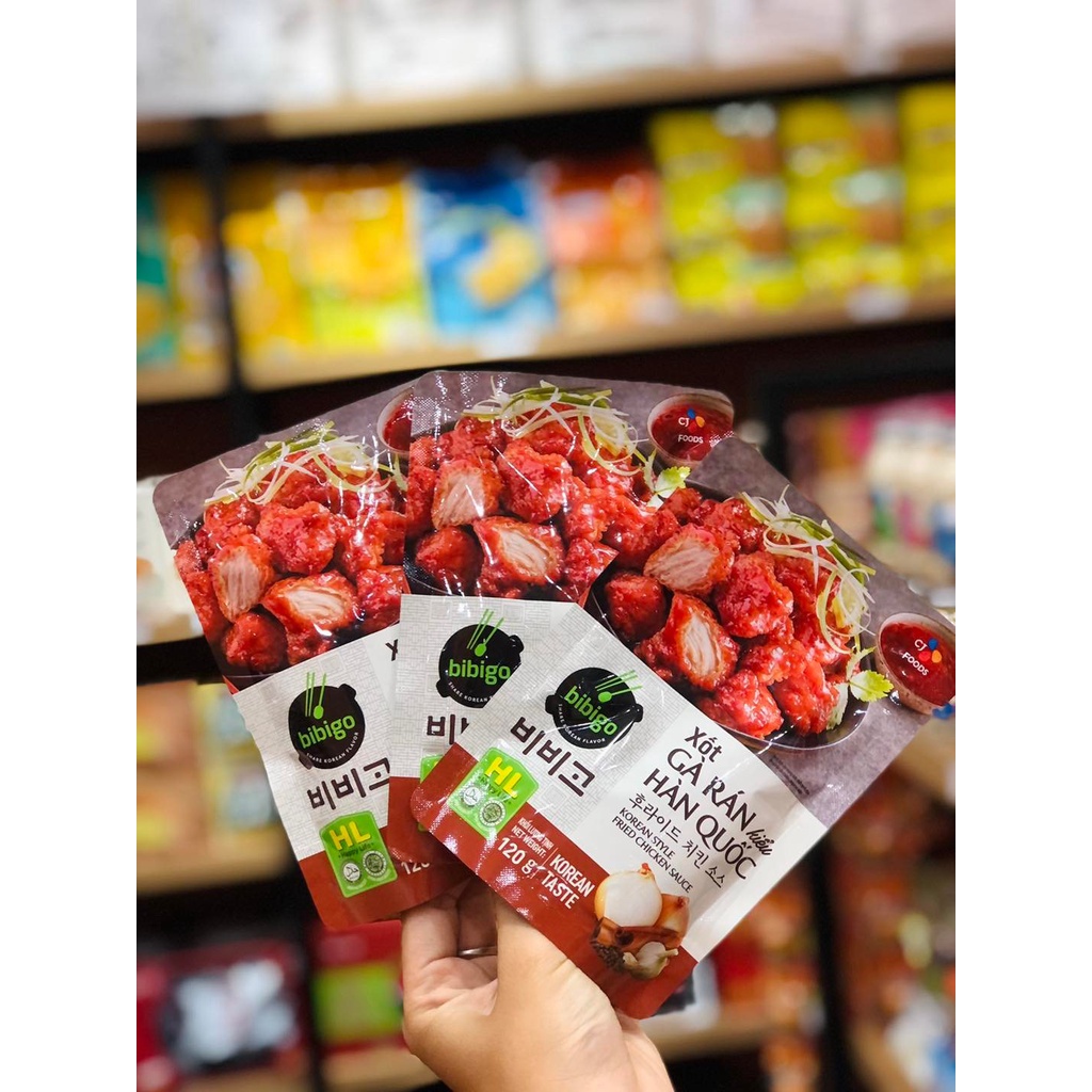 COMBO 5 GÓI XỐT GÀ RÁN HÀN QUỐC BIBIGO - gói 120gr