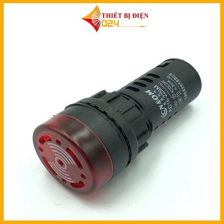 Còi cảnh báo AD16-22SM 12v - 24V - 220v có đèn lắp trong tủ điện có còi