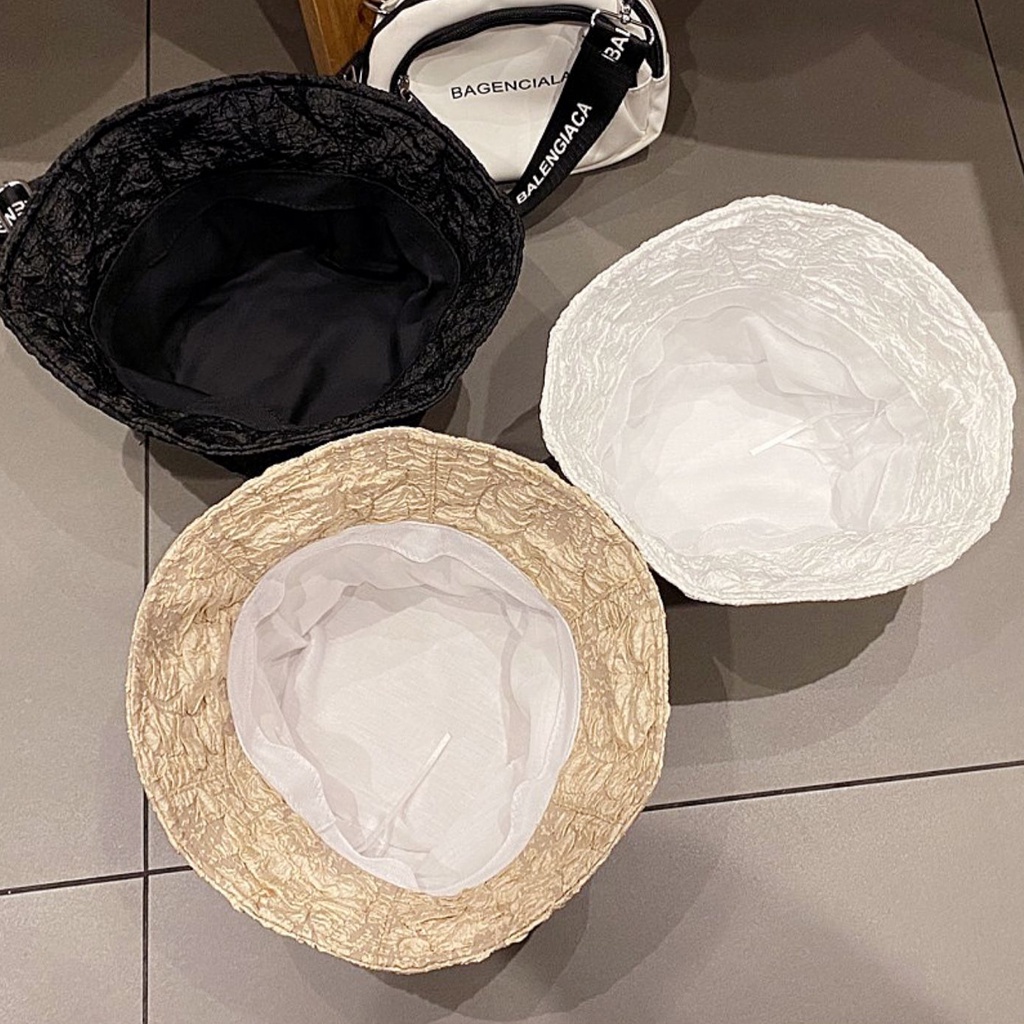 Mũ Vải Xô Vân Nhăn Sần Kiểu Hàn Nón Vải Ngư Dân Hot Trend P2187