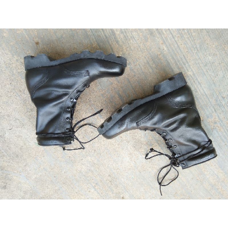 Giày usmc black leather combat boots 10 inch