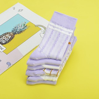 TẤT CAO CỔ TÍM KHOAI MÔN NHIỀU HỌA TIẾT XINH