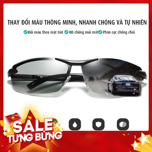 -Hàng nhập khẩu Kính đổi màu gọng kim loại nhẹ, kính polarized phân cực, chống tia UV - Mã số: MK1814 Liên hệ mua hàng  