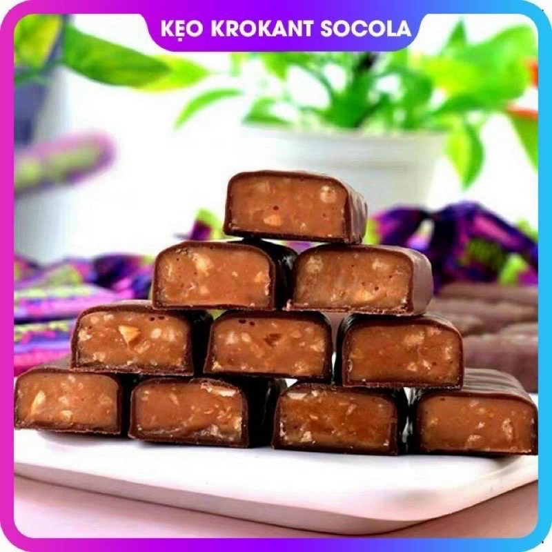 Kẹo Tím Krokant Socola Hạnh Nhân Nga 400GR