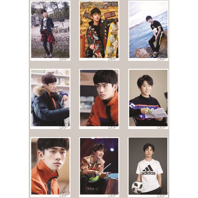Lomo Card ảnh TFBOYS JACKSON YI DỊCH DƯƠNG THIÊN TỈ full 45 ảnh Có chữ ký