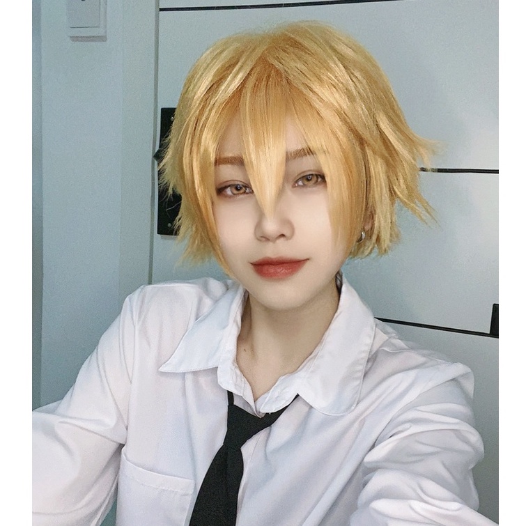 Wig/tóc giả nam vàng cosplay Denji Chainsaw Man