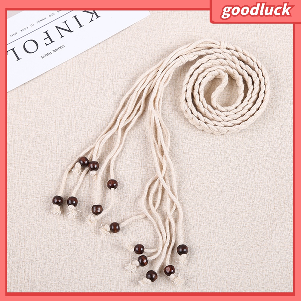 Dây Thắt Lưng Đính Hạt Gỗ Thời Trang Cho Nữ