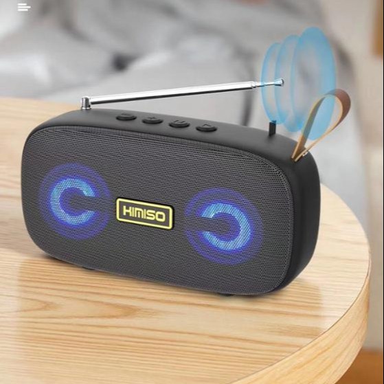 Loa bluetooth đa năng KIMISO KMS-305 tích hợp 2 loa BASS - có anten và đèn led (nhiều màu)