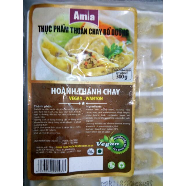 THỰC PHẨM CHAY HOÀNH THÁNH CHAY AMLA 28 VIÊN ĂN CHAY ĂN KIÊNG GIẢM CÂN EATCLEAN | BigBuy360 - bigbuy360.vn