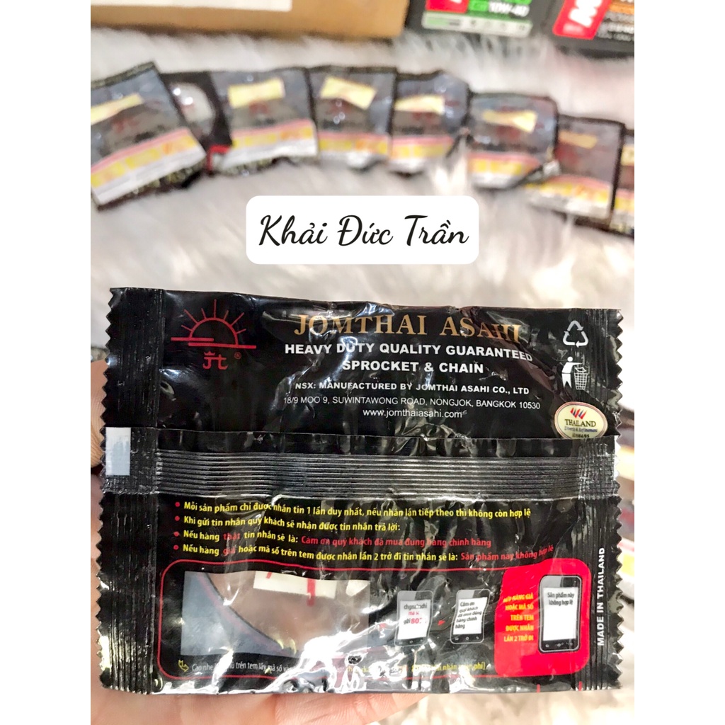 Nhông Mặt Trời JOMTHAI ASAHI 428 Chính Hãng Made in Thailand gắn Winner Sonic Exciter Raider Fi Future, Wave Dream