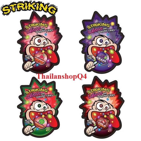 HCM- Kẹo mút nổ Striking Lollipop 13.8gr