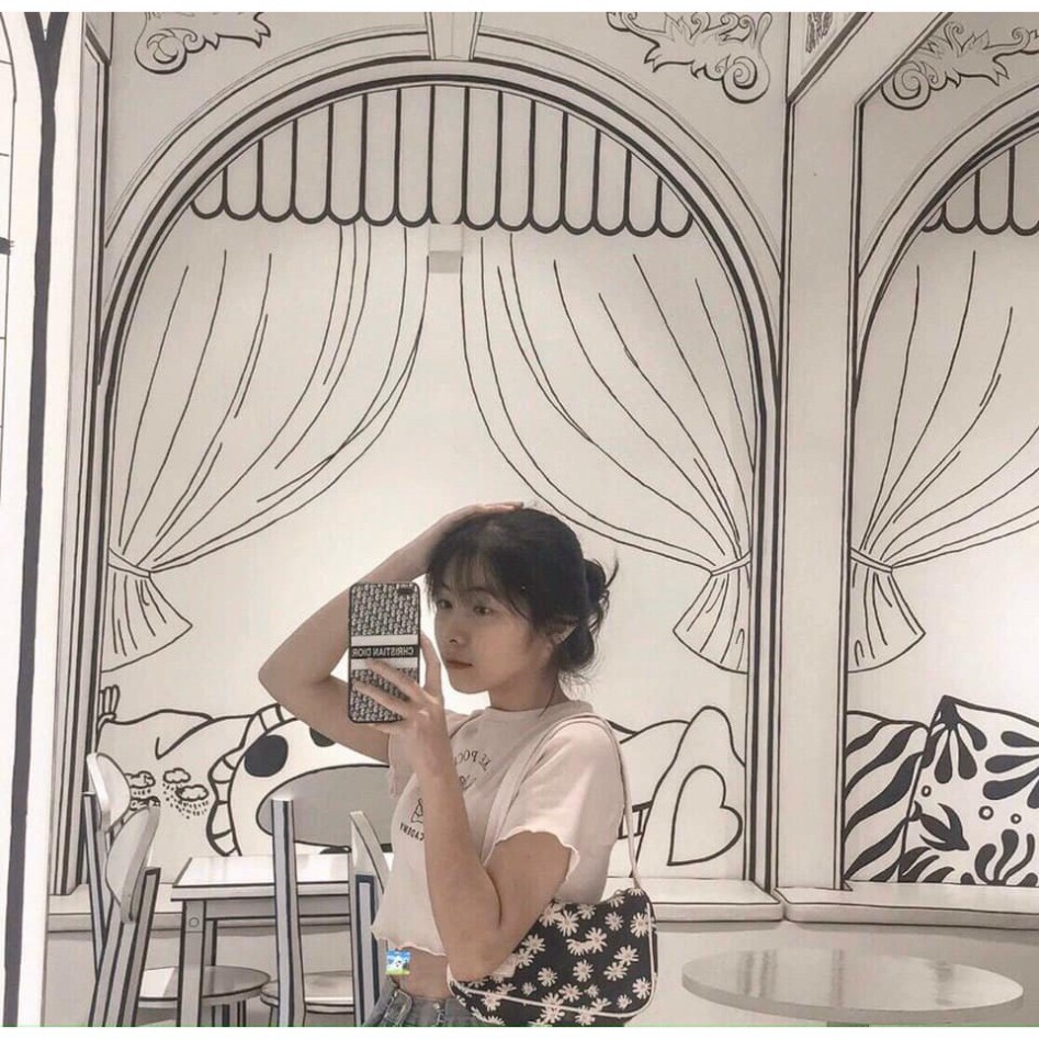 Áo croptop SAKE tay ngắn cổ tròn dáng body phối hình thiên sứ màu trắng_TOPONESTORE | BigBuy360 - bigbuy360.vn