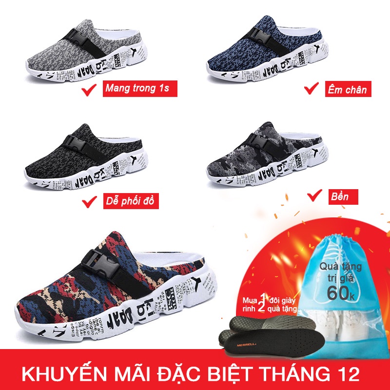 Giày nam 💥FREE SHIP💥 Giày Sneaker hở gót Free Style 2021 - Giày nam đẹp, bền, dễ phối đồ