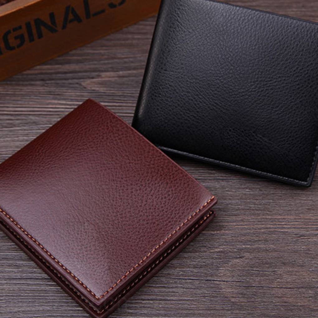 Men Boys Bifold Wallet PU Leather Wallet with Cash Pocket Card Holder Slots Case Pouch Bag holidayscome