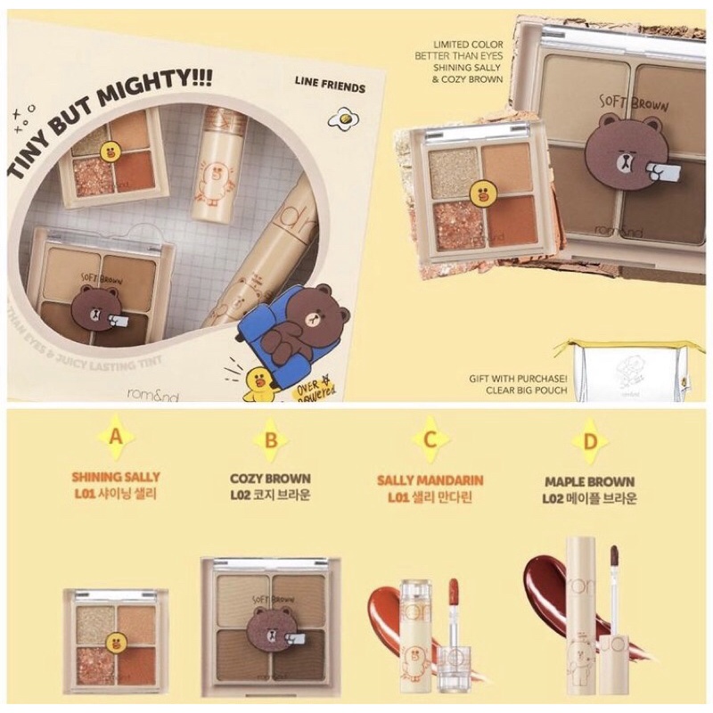Set son Romand Tiny But Mighty x Line Friends