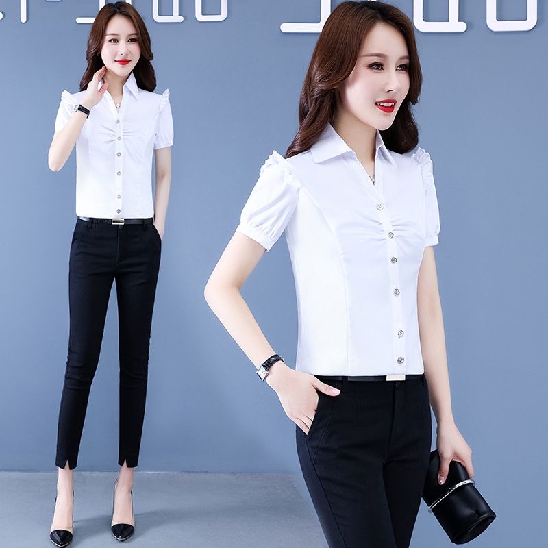 Áo sơ mi SIXSISTERS tay dài màu trơn hợp thời trang dành cho nữ