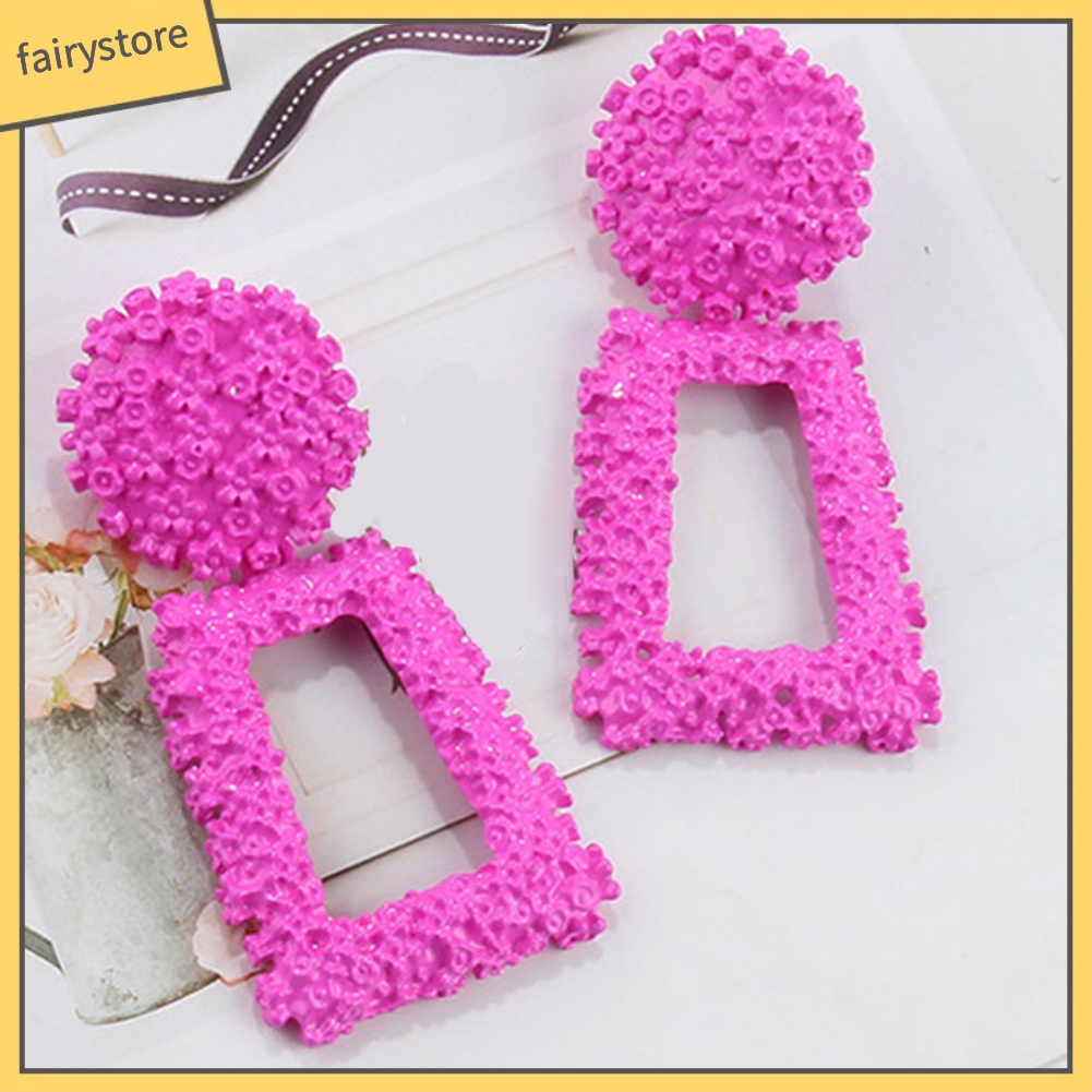 Khuyên Tai Thả Mặt Hình Thang Thiết Kế Độc Đáo Thời Trang Cho Nữ