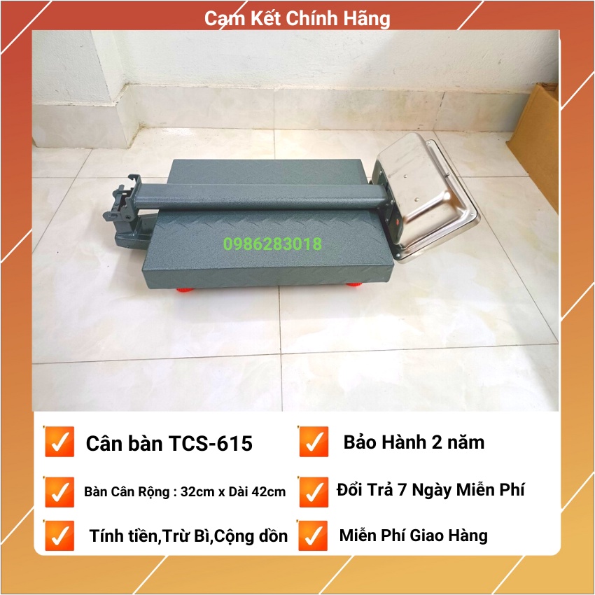 Cân bàn tính tiền điện tử TCS - 615 ( 100kg &amp; 150kg ) được làm bằng sơn tĩnh điện cao cấp [ bảo hành 24 tháng ]