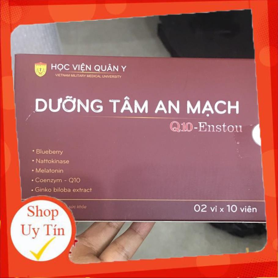 DƯỠNG TÂM AN MẠCH NEW-  Học viện quân y ( Hộp 20v) phòng và hỗ trợ người có bệnh  về tim, mạch máu hạn tới 2023