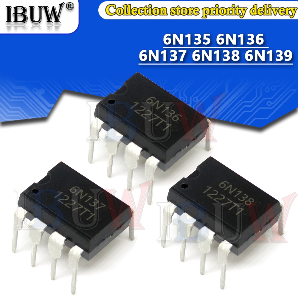 Set 10 Chip 6N135 6N136 DIP8 6N137 DIP 6N138 6N139 DIP-8 Chip