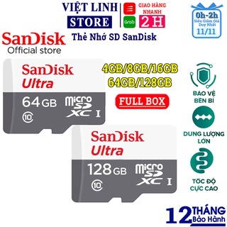 [Mã ELHA9 giảm 15% đơn 50K] Thẻ nhớ SD Sandisk 128GB 64GB 32GB 16GB Ultra upto 170MB/s