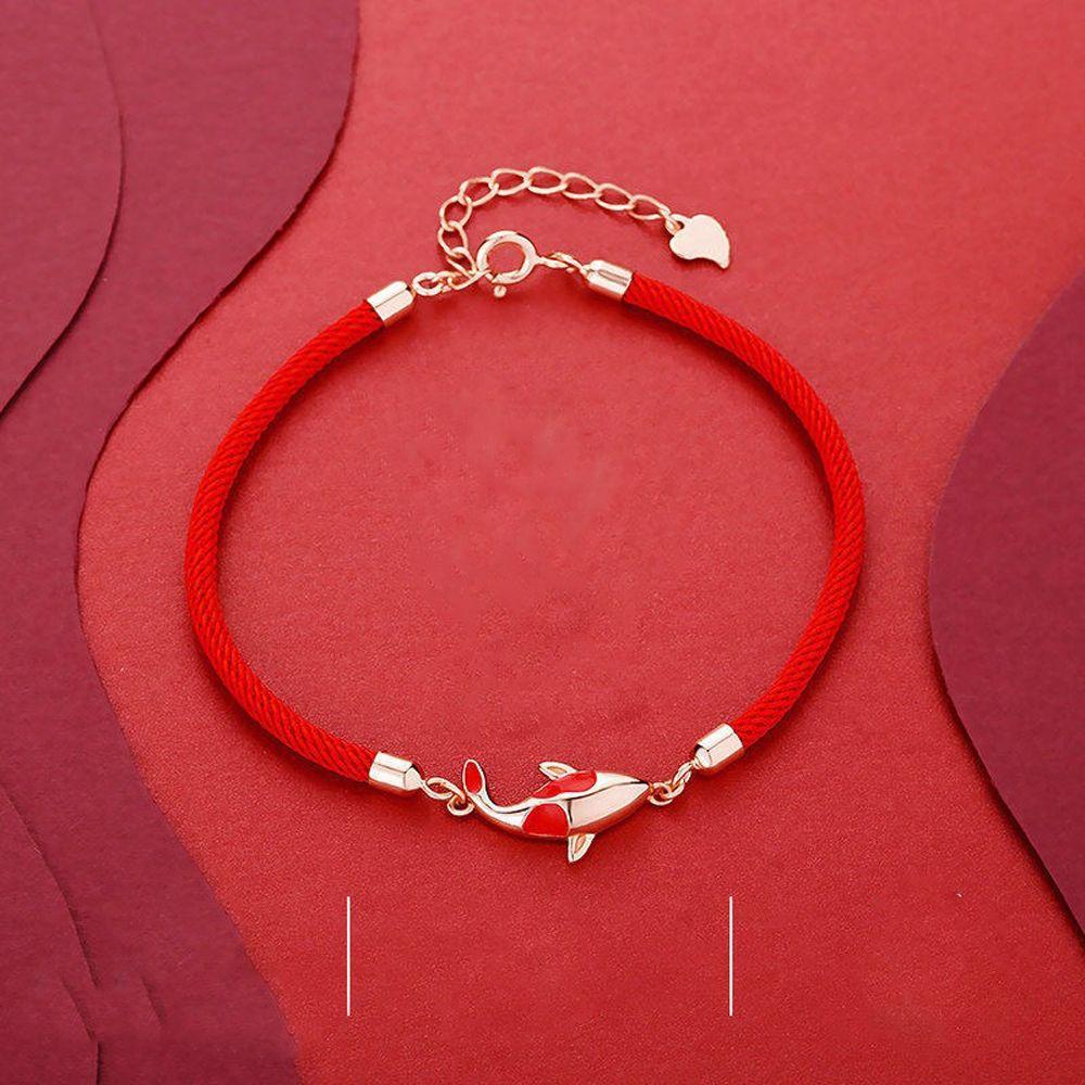 Bộ Vòng cổ + Bông Tai Hình Cá Koi May Mắn Đơn Giản Cho Nữ